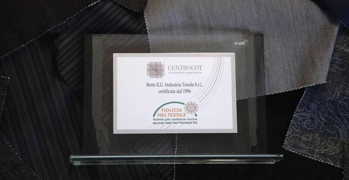 Berto festeggia vent’anni di certificazione Oeko-Tex® Standard 100Ecosostenibilità come valore aziendale.