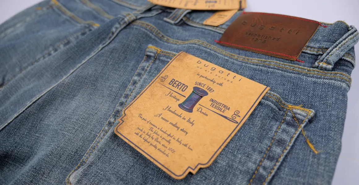 Berto Industria Tessile per BUGATTI.Jeans Italiani al 100%